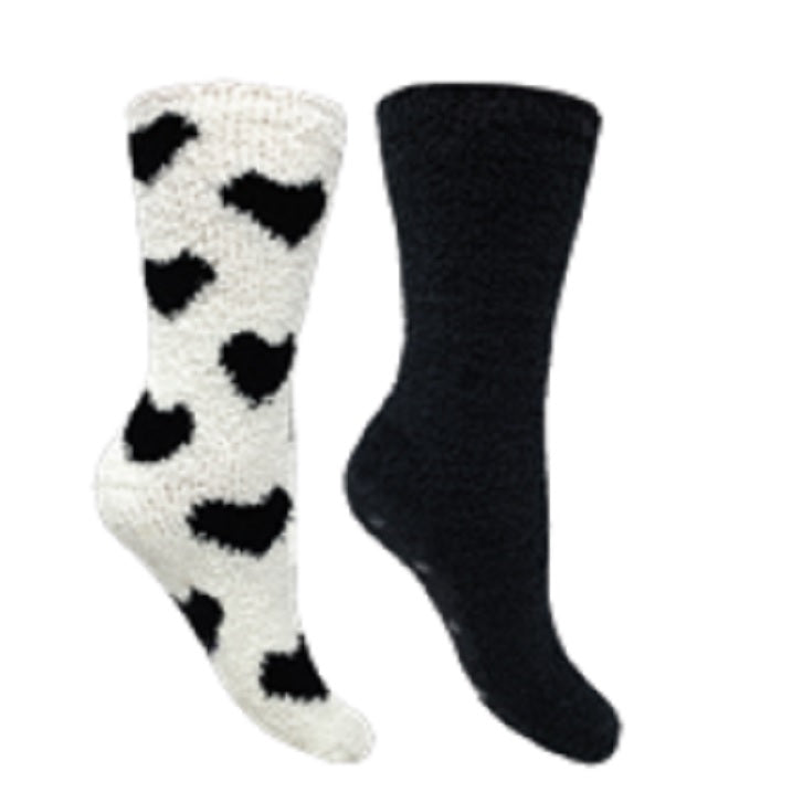 2 PK BRAMBLE LADIES FLUFFY SOCKS