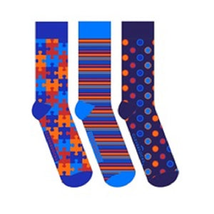 3 PK MENS CLEVERSOCKS DESIGN SOCKS