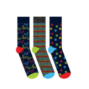 3pk Mens Cleversocks Xmas Design Socks