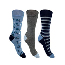 3 PK FLEXITOP LADIES BAMBOO DESIGN SOCKS