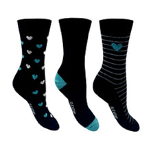 3 PK FLEXITOP LADIES  DESIGN SOCKS