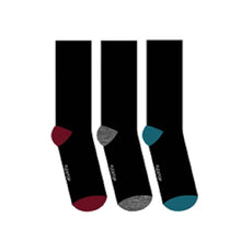 3 PK FLEXITOP MENS HEEL & TOE SOCKS