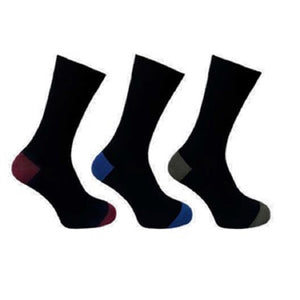 3 PK FLEXITOP MENS HEEL & TOE SOCKS