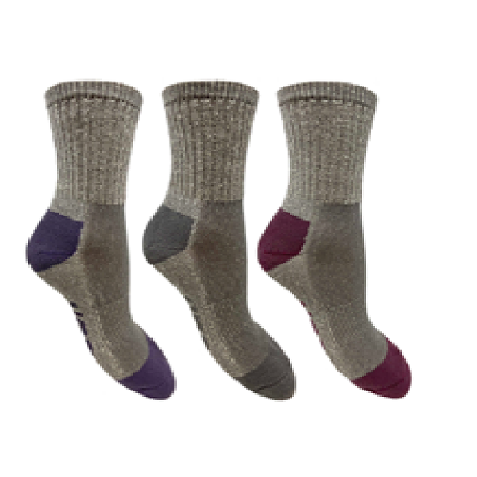 3PK LADIES CASUAL BOOT SOCKS