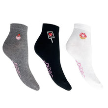 3 PK NICE LADIES EMBROIDERY ANKLET SOCKS