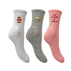 3pk Nice socks Girl tube socks