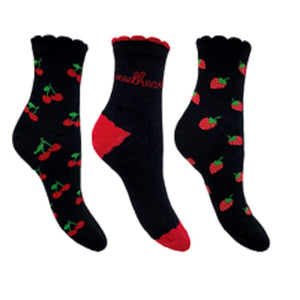 3PK LADIES NICE DESIGN SOCKS