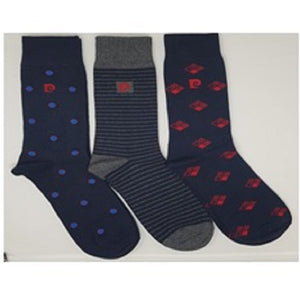 3PK PIERRE CARDIN DESIGN SOCKS