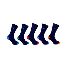 5 PK MENS PIERRE CARDIN HEEL & TOE SOCKS