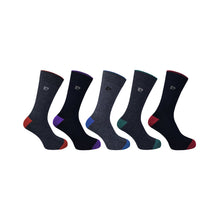 5 PK MENS PIERRE CARDIN HEEL & TOE SOCKS