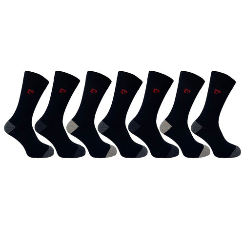 7 PK PIERRE CARDIN MENS HEEL AND TOE DESIGN SOCKS