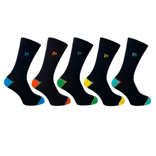 5PK MENS BAMBOO TIPPING H&T SOCKS  7-11