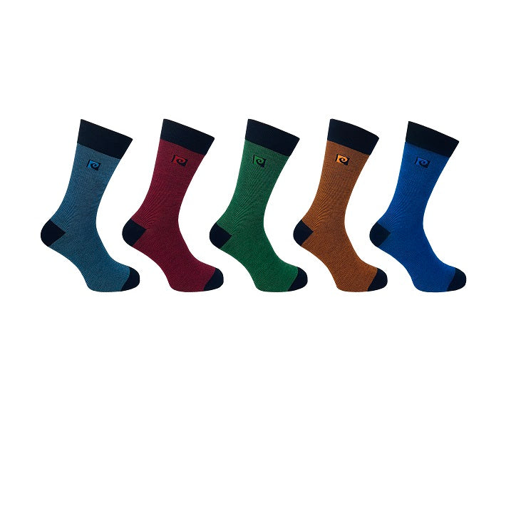 5PK MENS BAMBOO FEEDER DESIGN SOCKS  7-11