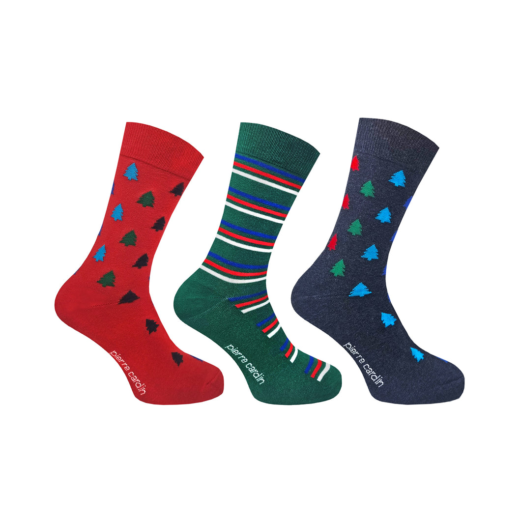 3PK XMAS DESIGN SOCKS
