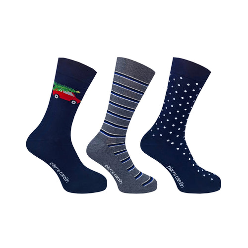 3PK XMAS DESIGN SOCKS