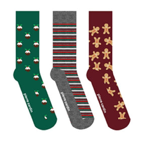 3PK XMAS DESIGN SOCKS