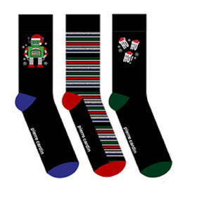 3PK XMAS DESIGN SOCKS