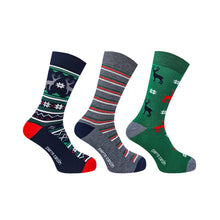 3PK XMAS DESIGN SOCKS