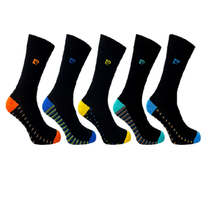 5PK MENS BAMBOO FOOTBED DESIGN SOCKS  7-11