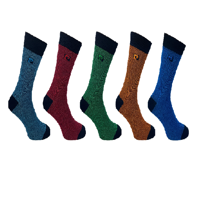 5PK MENS BAMBOO FEEDER DESIGN SOCKS  7-11