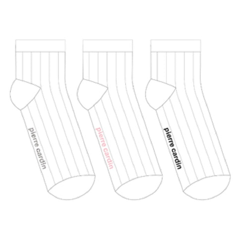 3PK LADIES PIERRE CARDIN PLAIN ANKLET SOCKS