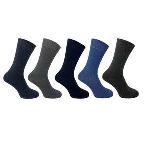 5 PK FLEXITOP MENS PLAIN SOCKS