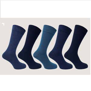 5 PK FLEXITOP MENS PLAIN SOCKS