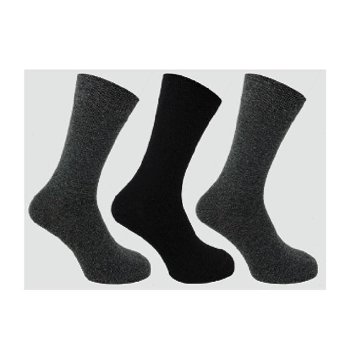 3 PK FLEXITOP MENS PLAIN SOCKS