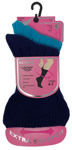 2 PK LADIES ULTIMATE LOOSE TOP SOCKS