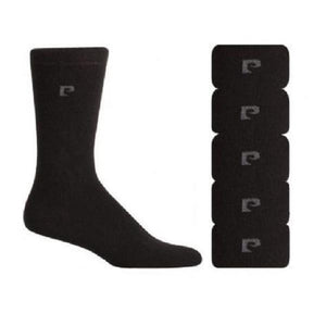 5 PK PIERRE CARDIN MENS PLAIN KNIT COTTON SOCKS