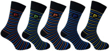 5PK PIERRE CARDIN STRIPE DESIGN SOCKS