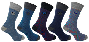 5PK PIERRE CARDIN STRIPE DESIGN SOCKS