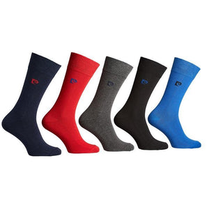 5 PK PIERRE CARDIN MENS PLAIN SOCKS