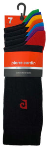 7 PK PIERRE CARDIN MENS HEEL AND TOE DESIGN SOCKS